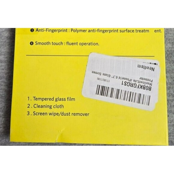 Max Shelf Life Glass Screen Protector iPhone 14 Plus NIB - Picture 4 of 5